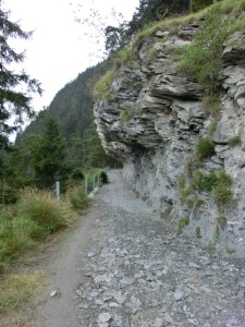 Web entlang der Schinschlucht, Schweiz, Alpine Bike Tour