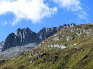 Am Oberalppass, Schweiz, Alpine Bike Tour