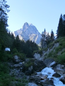 Blick auf das Wellhorn, Schweiz, Alpine Bike Tour