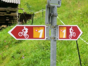 Alpine Bike Wegweiser, Schweiz, Alpine Bike Tour