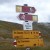 Wegweiser am Pass Chaschauna, Schweiz, Alpine Bike Tour