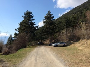 Forstweg zwischen Laas und Eyrs, Parkplatz Laaser Leiten, Südtirol
