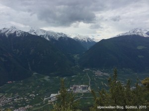 Blick vom Latscher Sonnenberg ins Martelltal hinein, Vinschgau, Südtirol