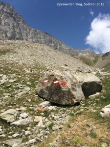 Abzweigung links zur Ofenwandscharte bleibt unbeachtet, Vinschgau, Südtirol
