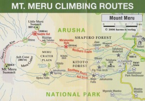Mount Meru climbing routes, Tanzania