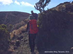 Auf dem Weg zurück zu den Miriakamba Huts, Mount Meru, Tanzania